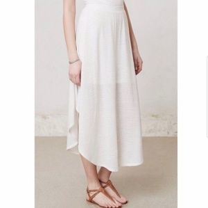 Bordeaux Anthro Shadow Stripe Tapered Maxi Skirt